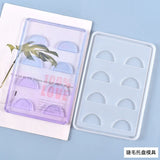 Crystal Silicone Eyelash Storage Tray Mold for Resin Casting