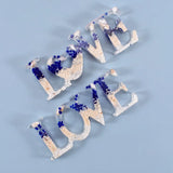 Crystal Silicone LOVE Epoxy Resin Molds DIY Jewelry Making Mould