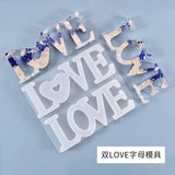 Crystal Silicone LOVE Epoxy Resin Molds DIY Jewelry Making Mould