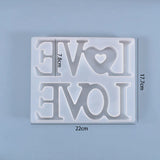 Crystal Silicone LOVE Epoxy Resin Molds DIY Jewelry Making Mould