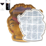 African Women Head Fruit Plate Large Tray Silicone Mold