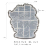 African Women Head Fruit Plate Large Tray Silicone Mold