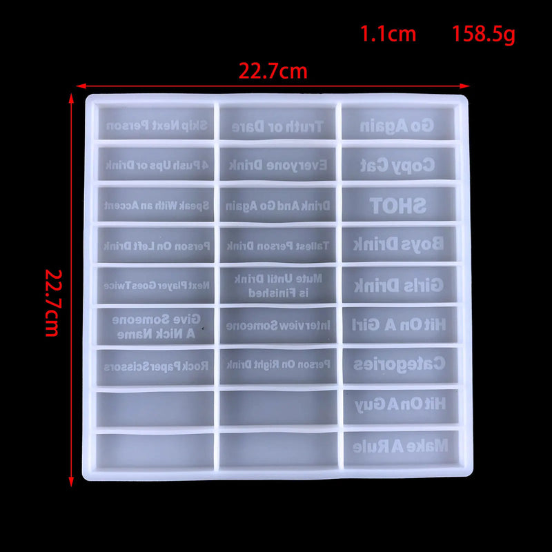 Crystal Silicone Mold Building Blocks Card Strips Mold