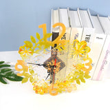 DIY Flower Digital Clocks Silicone Mold for Resin