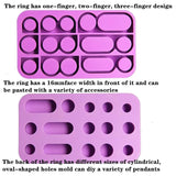 Crystal Silicone Mold Hip-hop Letter Rings Mold Resin Ring Mold