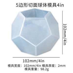 5-Sided Cut Sphere Silicone Mold for DIY Crystal Jewelry Making