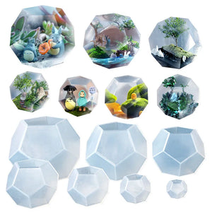 5-Sided Cut Sphere Silicone Mold for DIY Crystal Jewelry Making