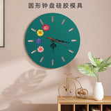 DIY Crystal Silicone Mold Round Clock Dial Wall Hanging Resin Art Mold