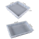 Crystal Silicone Mold Rectangular Square Photo Frame Table Ornament Decoration