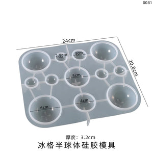 Crystal Silicone Mold Semi-round Sphere Jewelry Pendant Resin Casting Mould