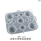 Crystal Silicone Mold Semi-round Sphere Jewelry Pendant Resin Casting Mould
