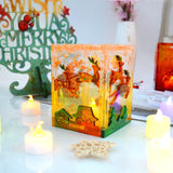 DIY Crystal Silicone Mold Square Christmas Lantern Bell Deer Candle Mold