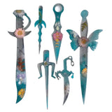 Crystal Sword Defense Key Fob Hanging Keychain Silicone Mold