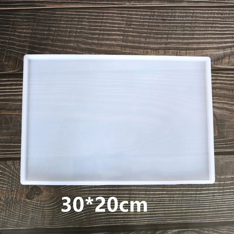 DIY Crystal Silicone Mold Table Plate Square Resin Mould