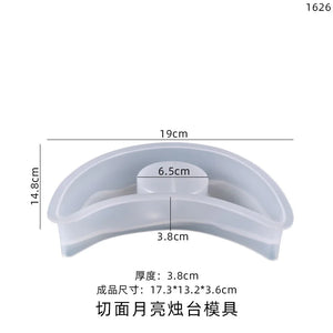 DIY Silicone Resin Mold Star Moon Candle Holder Base Home Decoration