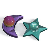 DIY Silicone Resin Mold Star Moon Candle Holder Base Home Decoration