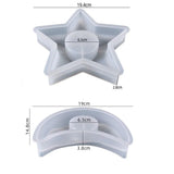 DIY Silicone Resin Mold Star Moon Candle Holder Base Home Decoration