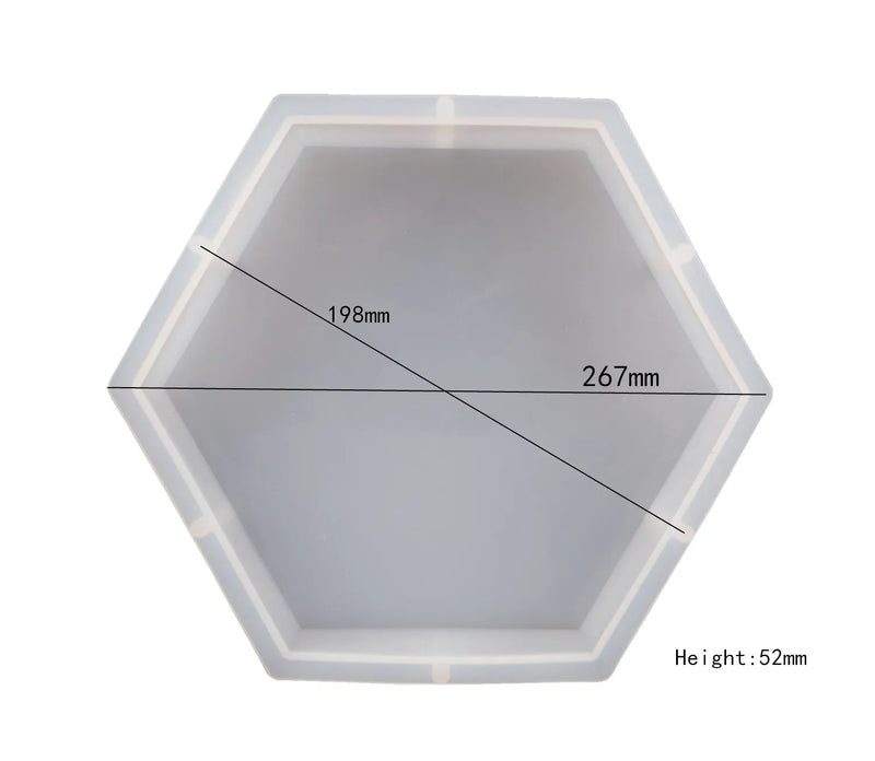 DIY Crystal Silicone Resin Mold Cube Heart Round Mirror Mold