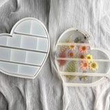 Love Heart Shaped Silicone Storage Mold for Epoxy Resin Ashtray