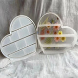 Love Heart Shaped Silicone Storage Mold for Epoxy Resin Ashtray