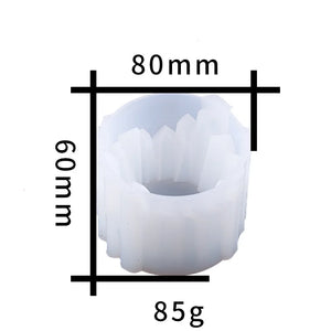 Crystal Stone Candle Holder Silicone Mold for Epoxy Resin