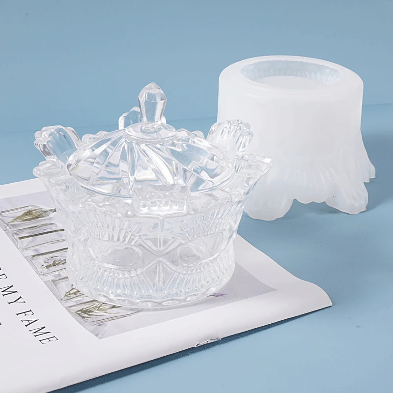 DIY Crystal Storage Bottle Silicone Mold Epoxy Storage Box Decoration