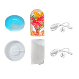 DIY Cube Cylindrical Night Light Crystal Epoxy Resin Mold with Base Bracket