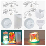 DIY Cube Cylindrical Night Light Mold with Base Bracket