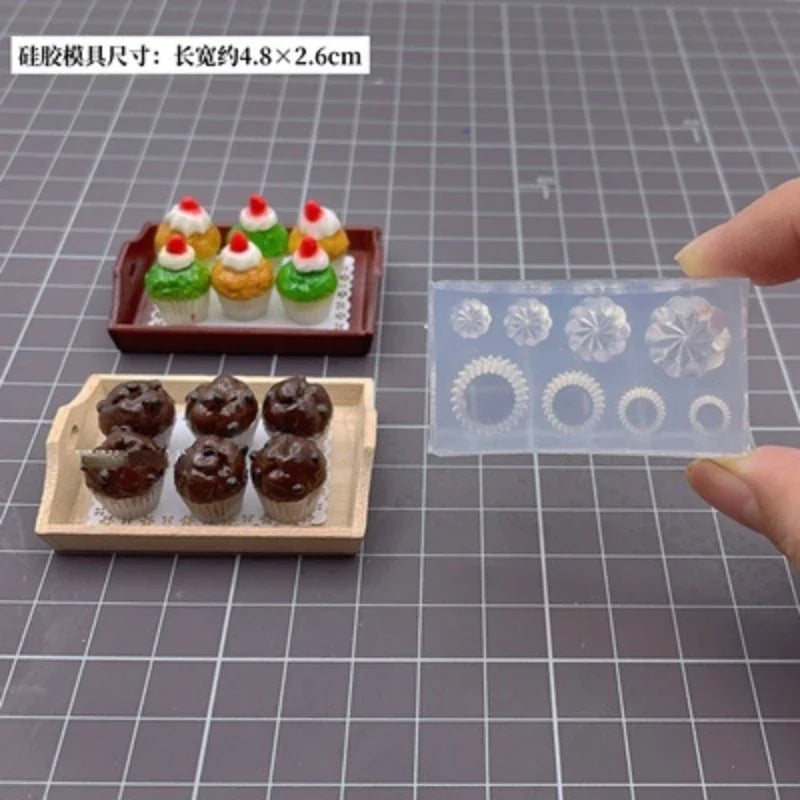 DIY Cupcake Holder Silicone Epoxy Resin Mold Blueberry Clay Mould Mini Food Mold