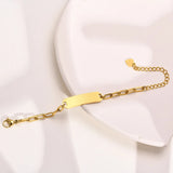 Engraving Heart Bracelets for Kids - Stainless Steel Bar Bracelet