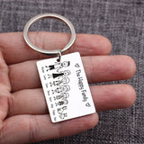 Family Love Members Personalized Names Keychain