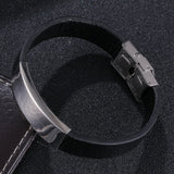 Personalized Men's Stainless Steel Engraved Name Medical ID Bracelets