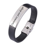 Personalized Men's Stainless Steel Engraved Name Medical ID Bracelets