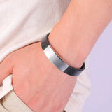 Personalized Men's Stainless Steel Engraved Name Medical ID Bracelets