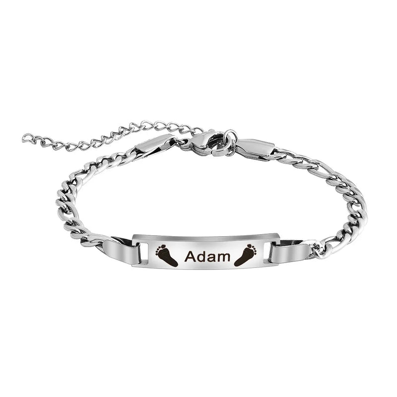 DIY Bar Bracelets for Kids Stainless Steel Adjustable Chain Wristband