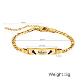 DIY Bar Bracelets for Kids Stainless Steel Adjustable Chain Wristband
