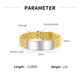 Customizable Stainless Steel Bracelet for Men and Women