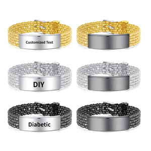 Customizable Stainless Steel Bracelet for Men and Women
