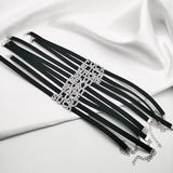 DIY Rhinestone Letters Choker Necklaces Women Girls Name Collar