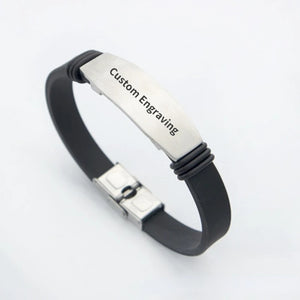 Customizable Silicone Bracelets 8.3Inch Length