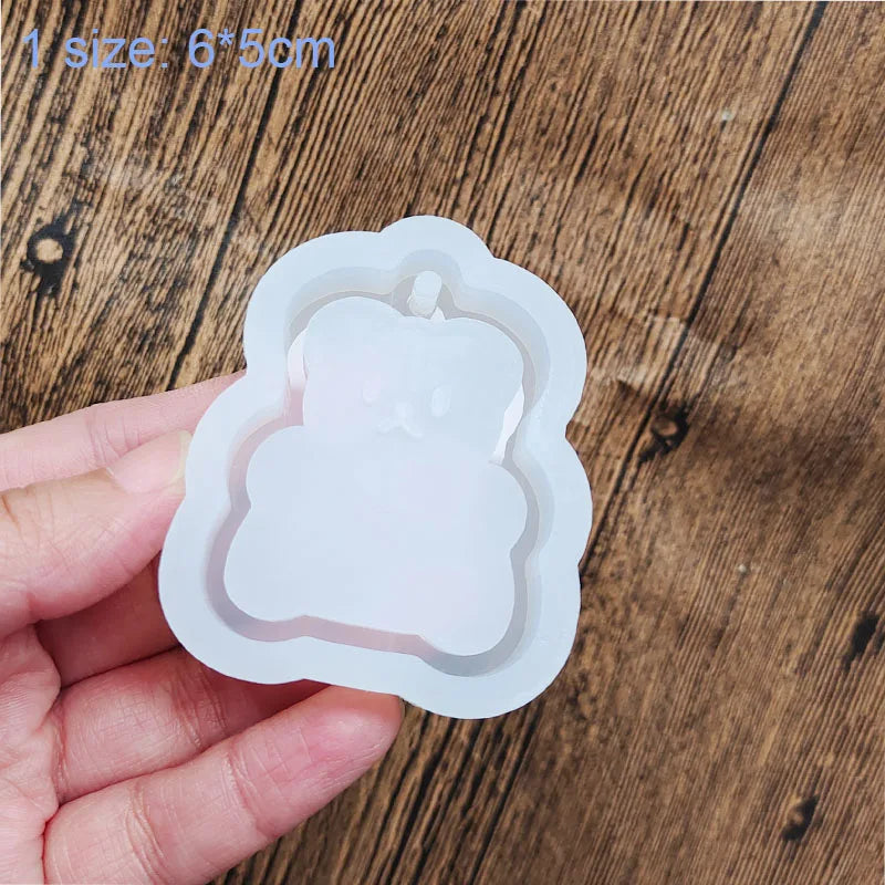 DIY Bear Shaker Mold Handcraft Silicone Epoxy Resin Mold Jewelry Accessorries