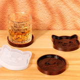 Cat Bone Coaster Resin Mold Heat Insulation Cup Mat Silicone Mould