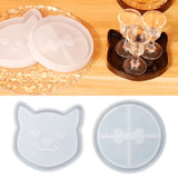 Cat Bone Coaster Resin Mold Heat Insulation Cup Mat Silicone Mould