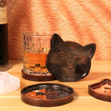 Cat Bone Coaster Resin Mold Heat Insulation Cup Mat Silicone Mould