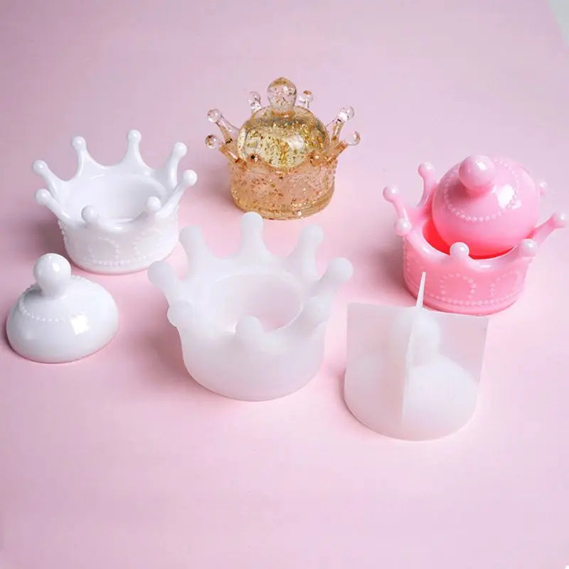 Crown Jewelry Storage Box Resin Mold Craft Tools