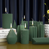 Striped Candle Silicone Mold for DIY Art Easy Demold Wedding Home Decor