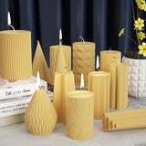 Striped Candle Silicone Mold for DIY Art Easy Demold Wedding Home Decor
