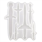 Dagger Crystal Epoxy Resin Mold Sword Cutter Pendant Silicone Mould