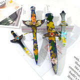 Dagger Crystal Epoxy Resin Mold Sword Cutter Pendant Silicone Mould