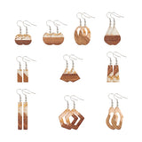 Resin & Walnut Dangle Earring Kit w/ Iron Hooks